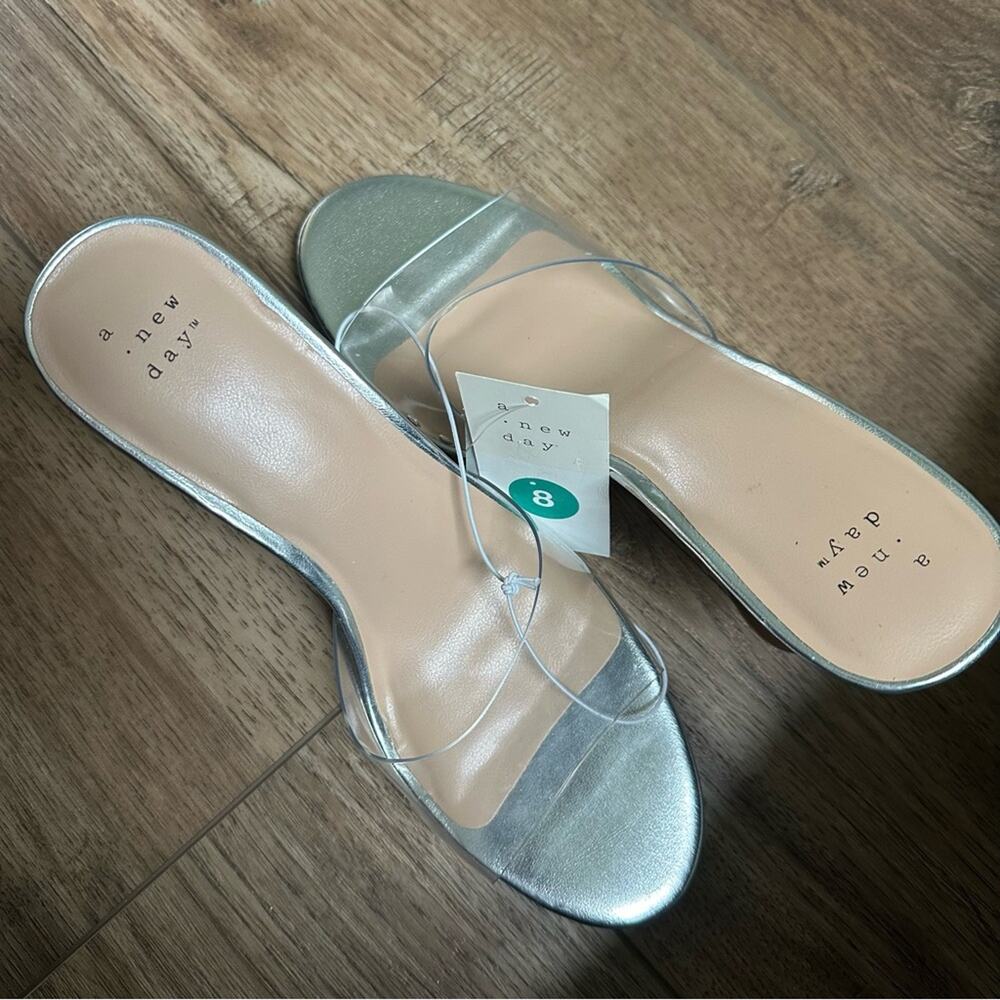 NWT!! A New Day Silver Women's Wedge Shoes, High Heels, Formal, Size‎ 8 - Picture 10 of 14